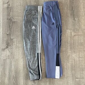 Bundle Adidas Kids' Gray (sz 8) and Purple Joggers (Sz 9/10)